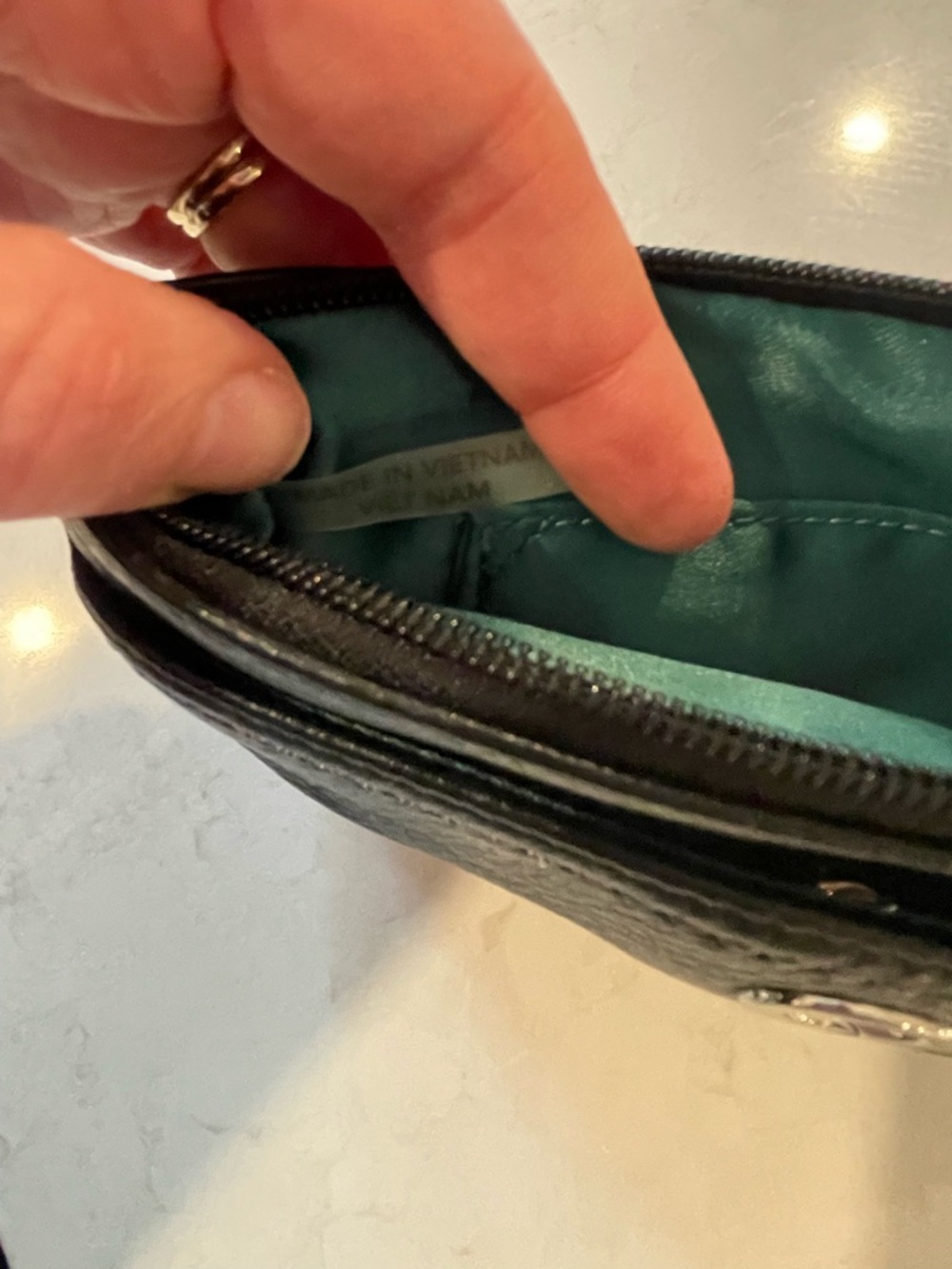 Coach Black Leather Wristlet - Picture 2 of 7